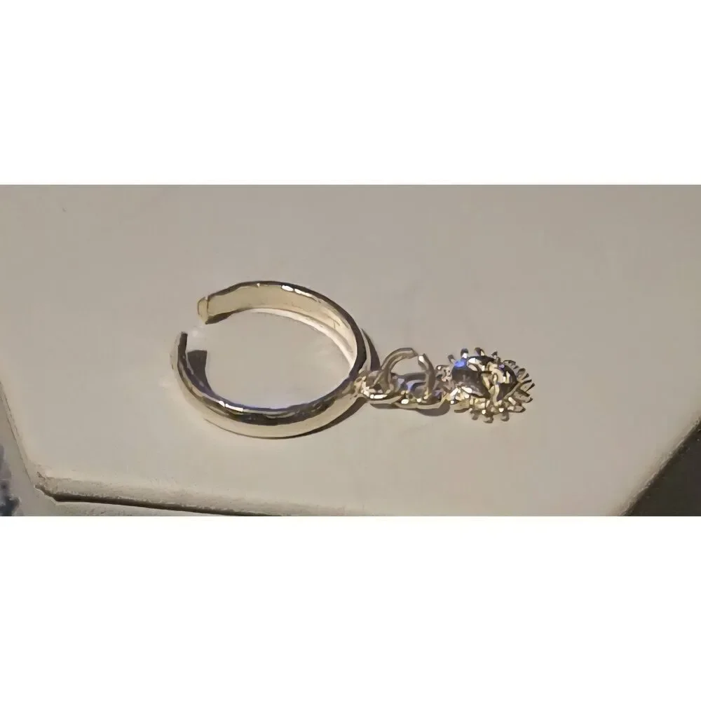 NEW~Super Cute 925 Sterling Silver Dangling Celestial Sun Toe Ring
